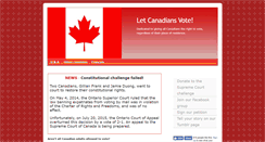 Desktop Screenshot of letcanadiansvote.com