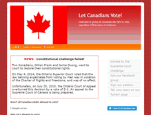 Tablet Screenshot of letcanadiansvote.com